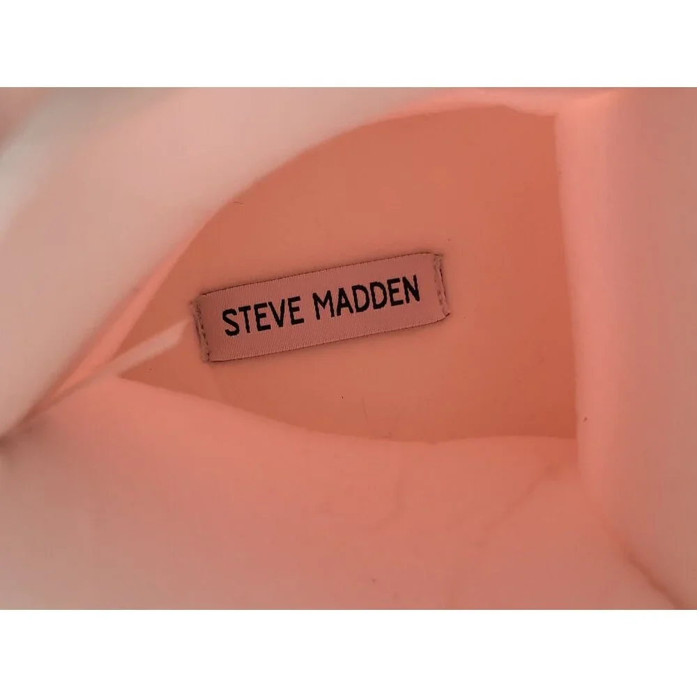 Steve Madden Mav Faux‎ Fur Lined Platform Booties Pink Womens Cold Weather NWOB